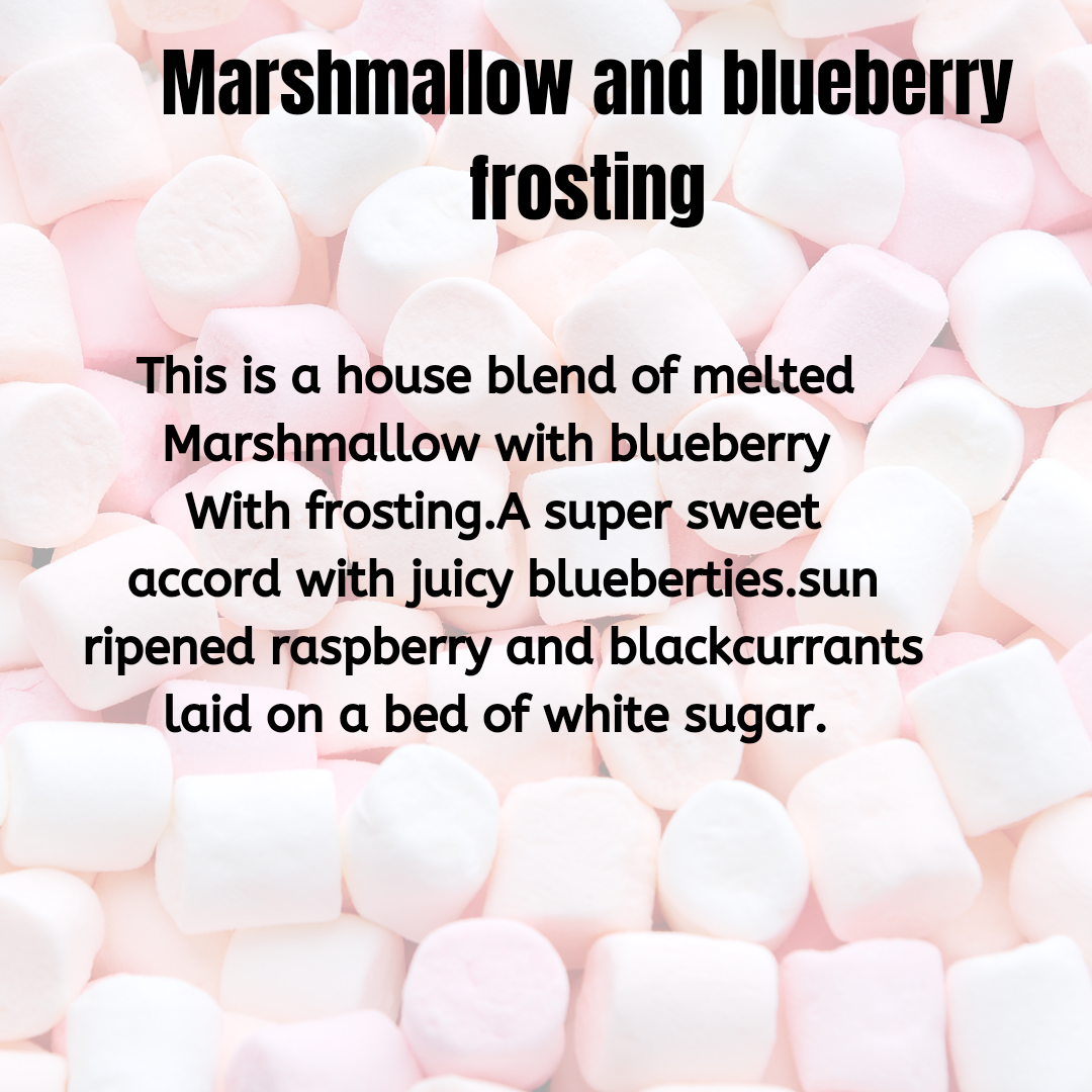 Marshmallow and blueberry frosting wax melt