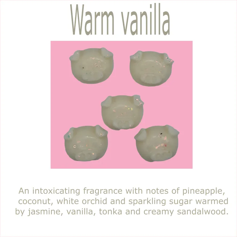 Warm vanilla pig shape wax melts