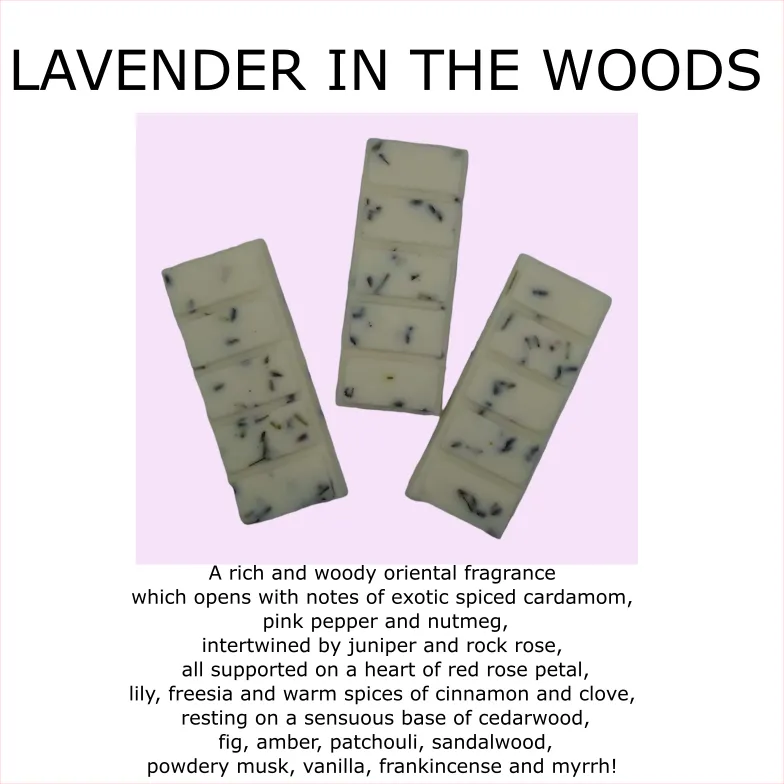 Lavendar in the woods strong scented snap bar