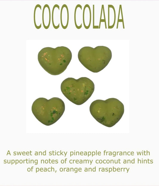 Coco colada hearts